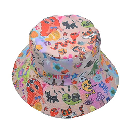 Cantantes Bucket Hat Unisex Sun Hat, Bordado Floral Patrón Sombrero Música Álbum...