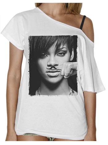 Camiseta de Rihanna blanca
